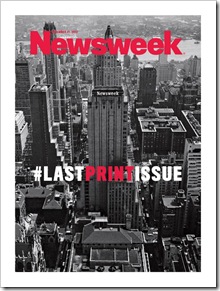 A capa da Newsweek e sua hashtag.